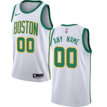 Women's Customized Boston Celtics Swingman White Nike NBA City Edition Jersey